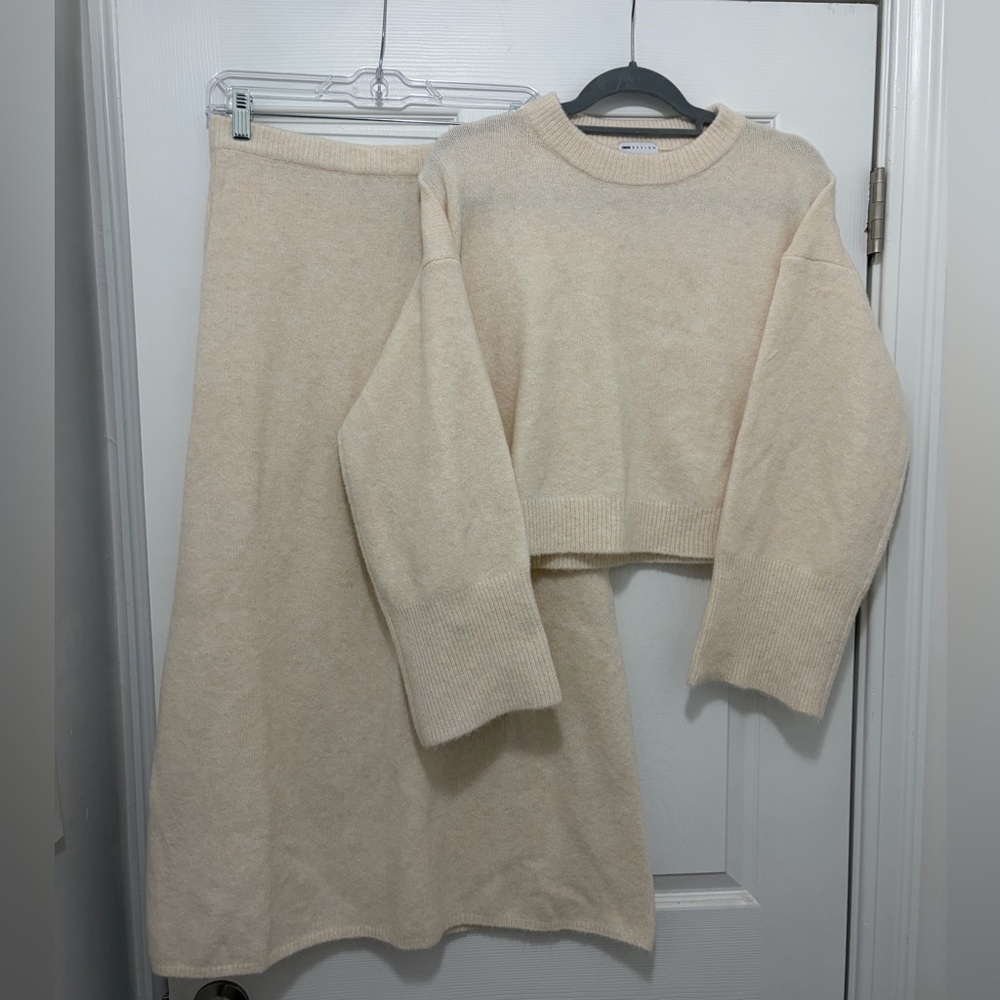ASOS Cozy Cream Sweater Set